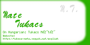 mate tukacs business card